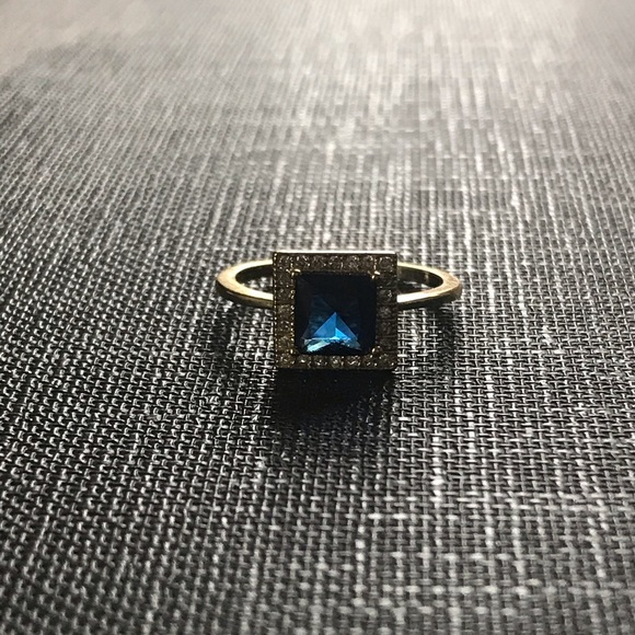 Jewelry - NEW- Princess blue- gold dipped- sz 5